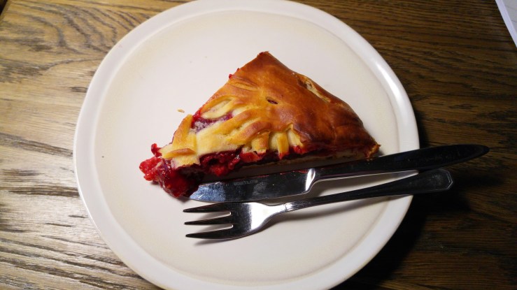Пирог с малиной. Pie with raspberry.